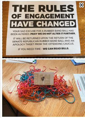 Rubber band ball war Senate Republicans version